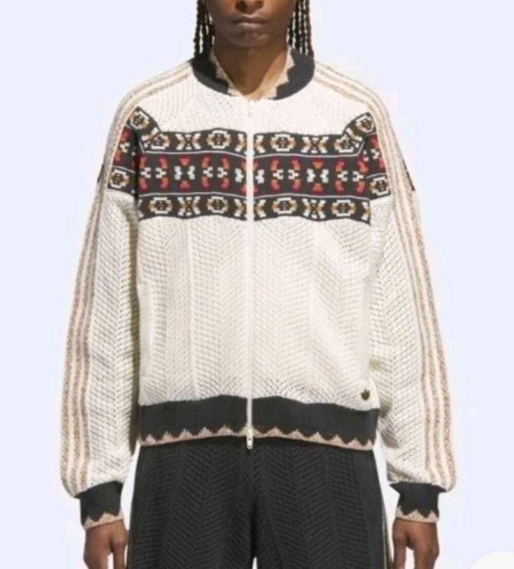 CLOT x Adidas Originals Crochet Knit Zipper Sweater Track Top  IM7909 Unisex XS